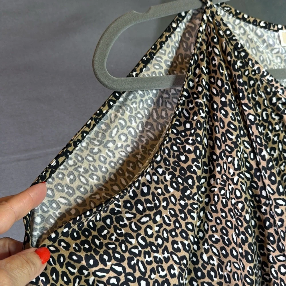 Michael Kors Brown animal print Cut Out Front size‎ medium